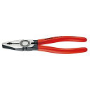 クニペックス 03 01 180 ペンチ 180mm プラスティックコーティングハンドル ・03 01 180