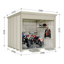 【メーカー直送】タクボ物置 バイクシャッターマン BS-S2929 組立+転倒予防措置(コンクリート)付き BS-S2929WH-C