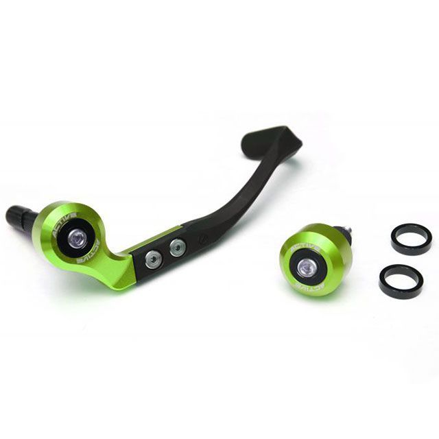 アクティブ ブレーキレバーガード＆バーエンド フルセット（グリーン） 汎用 30806013