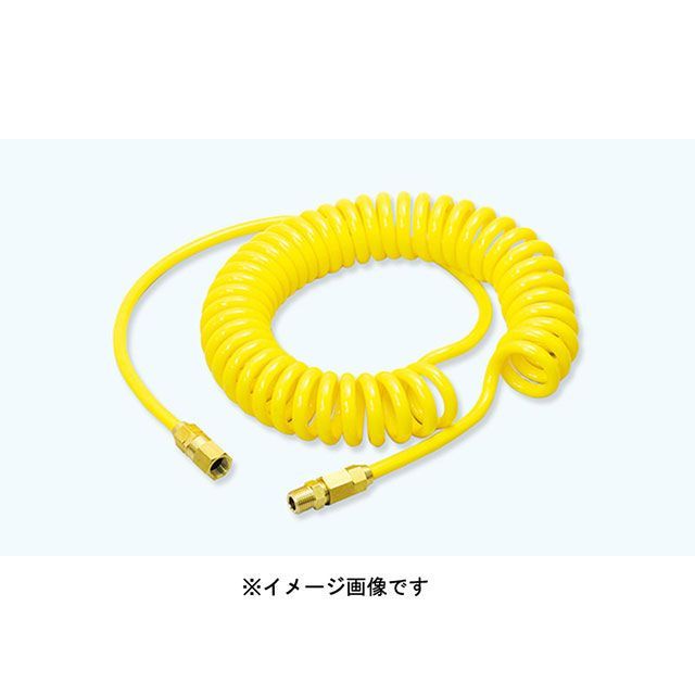 ●メーカー名：十川 / Togawa(トガワ)●商品名：CHU-8012-05Y K コネクトコイル●メーカー品番：CHU-8012-05Y K●JANコード：4920048446133商品の保証は、メーカー保証書の内容に準じます。●材質ポリウレタン製品●仕様内径（mm）：8.0外径（mm）：12.0使用範囲（m）：4.0両端使用金具：G 1/4メス最高使用圧力MPa at20℃：0.8A寸法（mm）：990B寸法（mm）：500C寸法（mm）：390D寸法（mm）：100E寸法（mm）：65.0流体：空気使用温度範囲：-20℃〜＋60℃用途：塗装、吹き付けエアー用、工場内エアーツール用ネジタイプ。●備考折れグセが付きにくく、バネ特性を持ちエアー工具用として便利です。コイル巻きだから作業範囲が拡大！折れにくく、耐摩耗性に優れています。手元部分がストレートなので手元ホースが要りません。●ご注意※ホース、チューブは周囲温度、流体温度により大きく影響を受けます。温度、流体に応じたホースをご使用ください。※最小曲げ半径以下に曲げてのご使用は、ホース、チューブの性能を低下させ、ホース、チューブの耐用期間を短くします。※振動や衝撃の加わる機器に使用される場合は、最高使用圧力上限でのご使用は避けてください。※ホース、チューブのご使用前には、必ずねじれや折れた箇所がないかご確認ください。●写真注意※画像はイメージです。