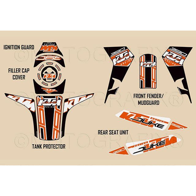 モトグラフィックス ボディパッド フルキット 390 Duke MT-KTM3901K