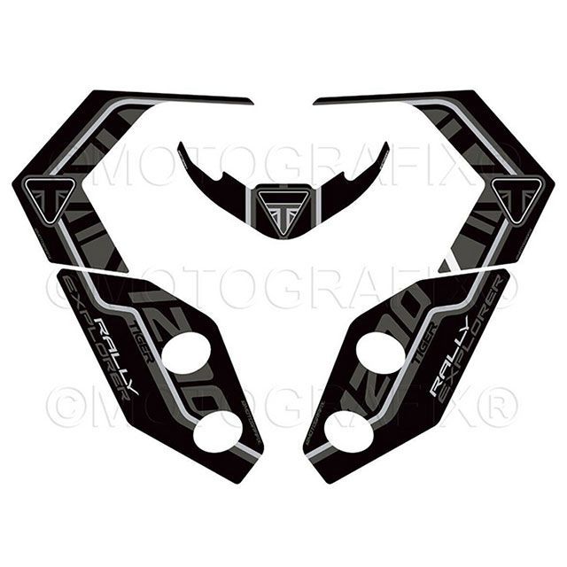 モトグラフィックス ボディパッド フロントフェンダーシールド Tiger1200 Rally Explorer MT-TFF004K