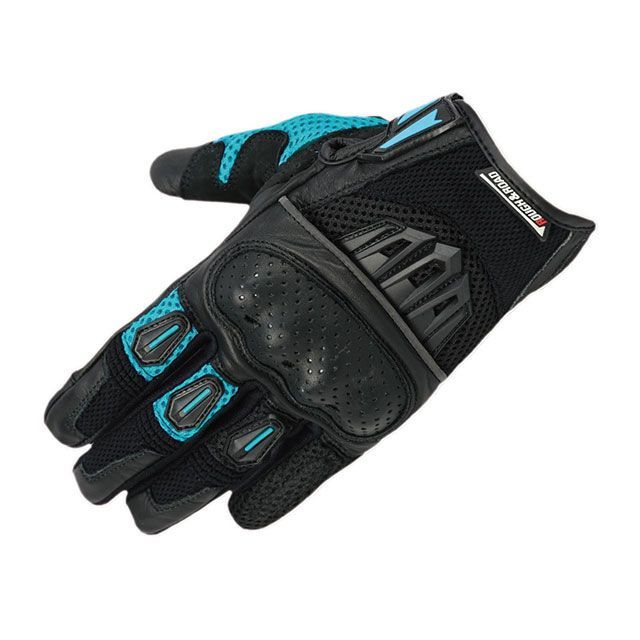 ラフ＆ロード 2025春夏モデル プロテクションエアスルーグローブ（ブラック/シアン） サイズ WM RR8425BK/CYL2