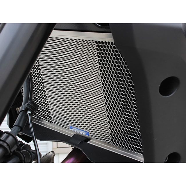 エッチングファクトリー MT-07（25～）用ラジエターコアガード（シルバー） MT-07 カラー 青エンブレム RGY-MT07-02-bu