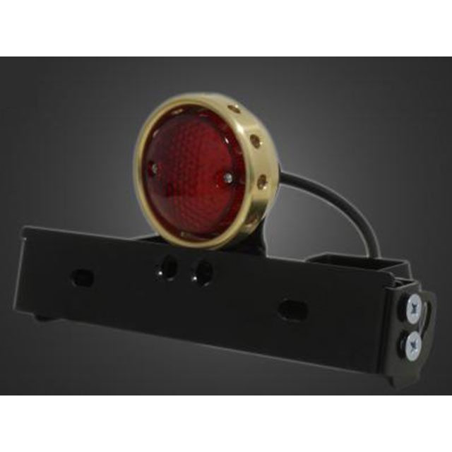 ガレージT&F シーシーバー用ナンバーブラケットKIT＆ドリルドアイテールランプ（真鍮） 汎用 サイズ φ1..