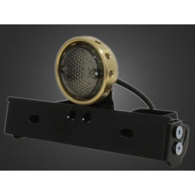 ガレージT&F シーシーバー用ナンバーブラケットKIT＆ドリルドアイテールランプ スモークレンズ（真鍮）..