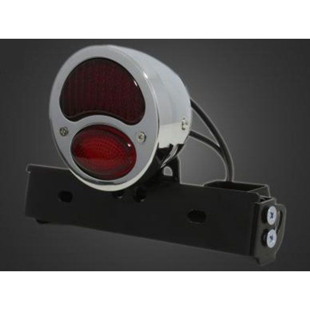 ガレージT&F シーシーバー用ナンバーブラケットKIT＆DUOテールランプ デュアル（メッキ） 汎用 サイズ φ38（38mm）専用 ・CCN01638