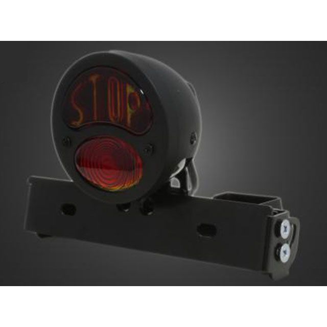 ガレージT&F シーシーバー用ナンバーブラケットKIT＆DUOテールランプ STOP（ブラック） 汎用 サイズ φ15（15mm）専用 ・CCN02115