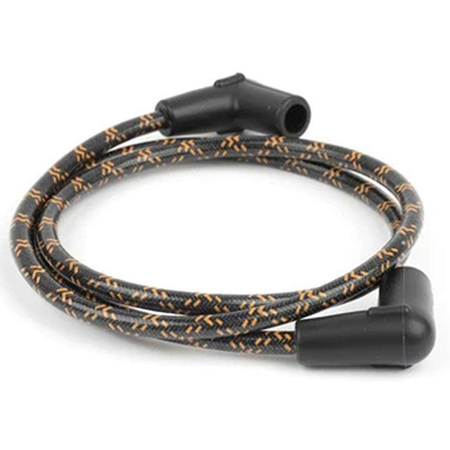 Prism Supply Prism Supply プラグコード 7mm（ブラック/オレンジ） ハーレー用 ・034934