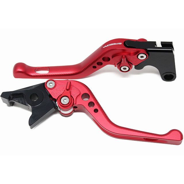 SPEEDRA アジャストレバー 3Dショート（レバー本体：マットレッド） X-ADV アジャスター マットシルバー LVFM089RD-SR