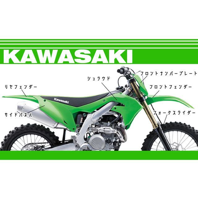 ユーフォー Rフェンダー（ホワイト） KX250/F KX450/F F1181