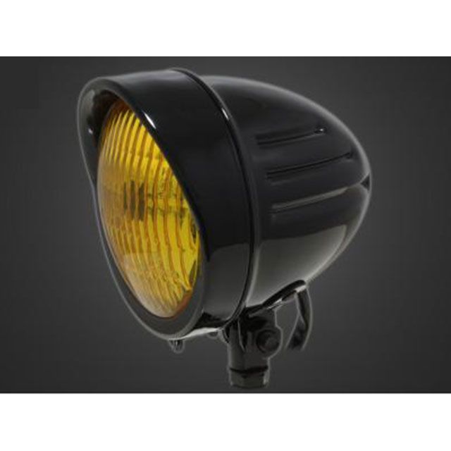 ガレージT&F スティード400（VLX、VCL、VSE） 4.5インチスリットヘッドライト/クラシックレンズ仕様＋ステーSET（タイプA） スティード400VLX/VCL/VSE タイプ ブラック・イエロー ・4020745