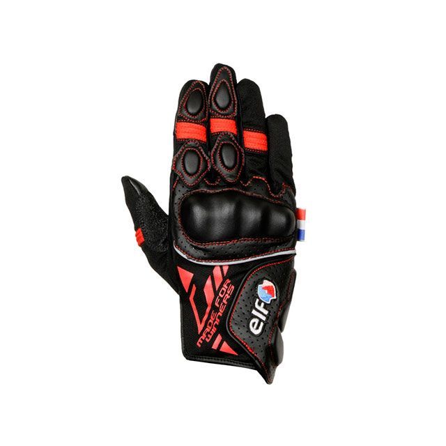 Gloves - エルフ ライディングウェア EG-S527 ネーロメッシュグローブ（ブラック＆レッド） サイズ 3L EG-S527