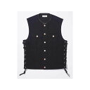 カドヤ 2025春夏モデル K'S LEATHER&K'S PRODUCT SOLID BIKER VEST(ブラック) サイズ M ・6601