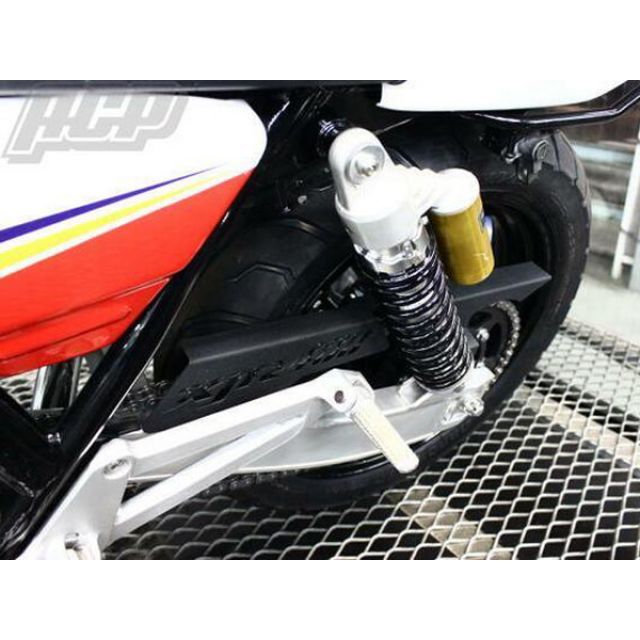 ACP XJR400 ロゴ入り チヂミ塗装 チェーンケース XJR400 カラー 黒 STC055
