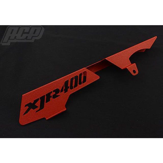 ACP XJR400 ロゴ入り チヂミ塗装 チェーンケース XJR400 カラー 赤 STC093