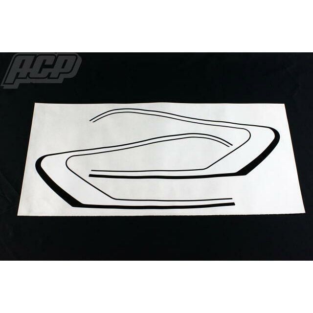 ACP GT380用純正タイプラインステッカーセット（白/黒） T00017