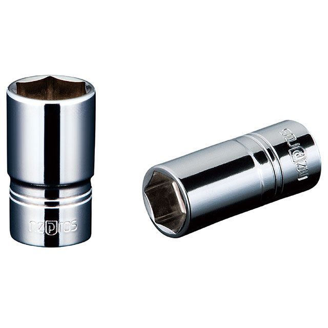 ネプロス NB2M-12 6.3sq. 6角セミディープソケット 12mm 全長32mm NB2M-12