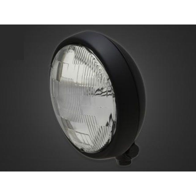 ガレージT&F バルカン400（II） 5.75インチプレートヘッドライト＋ステーSET（タイプA） バルカン400/II タイプ オールマットブラック・クリアーレンズ ・4022570
