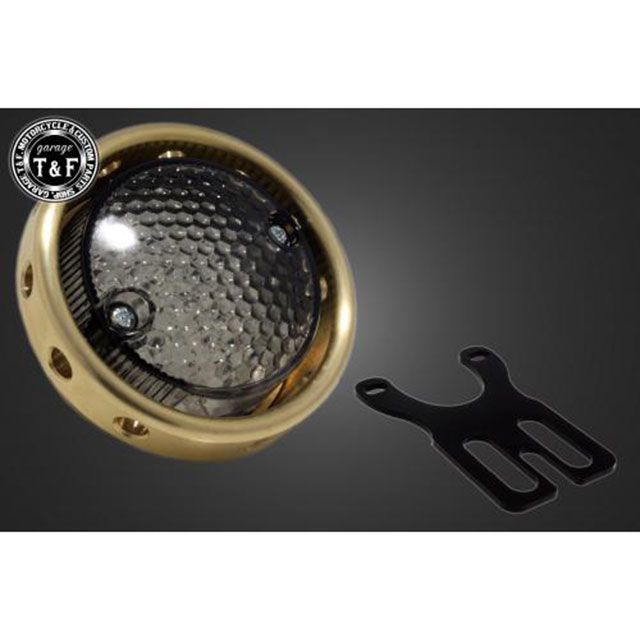 ガレージT&F ドリルドアイテールランプ スモークレンズ（真鍮） 汎用 ・701307