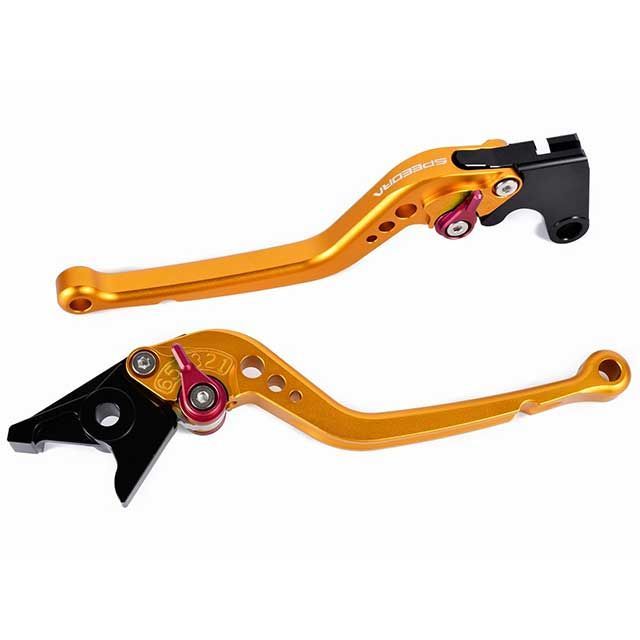 樂天商城 - SPEEDRA アジャストレバー スタンダードロング（レバー本体カラー：マットゴールド） XMAX250 アジャスターカラー マットレッド LVBM091GD-RD