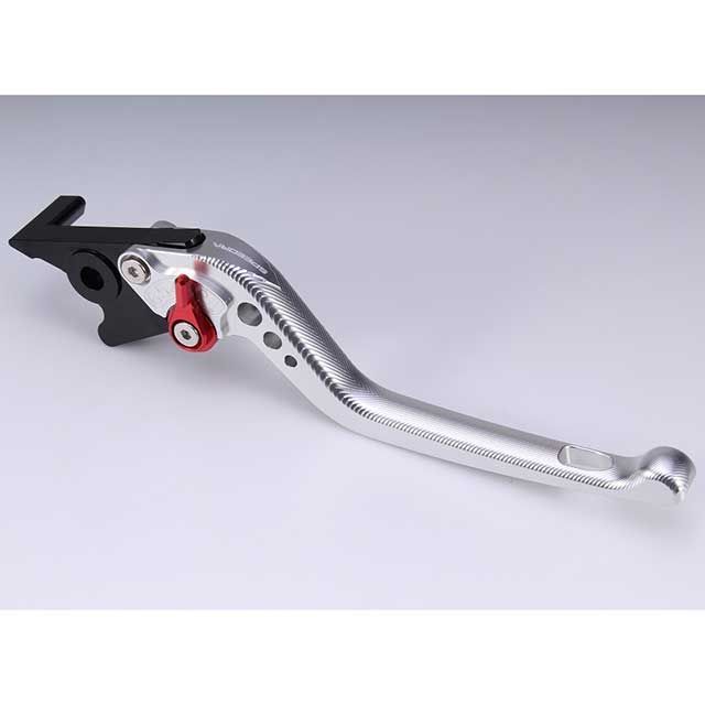 SPEEDRA アジャストブレーキレバー 3Dロング（レバー本体カラー：シルバー） アジャスターカラー ブラック LVEG082SR-BK