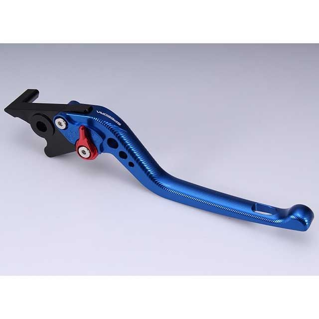 SPEEDRA アジャストブレーキレバー 3Dロング（レバー本体カラー：ブルー） MT-07 Y-AMT アジャスターカラー ブラック LVEG092BE-BK