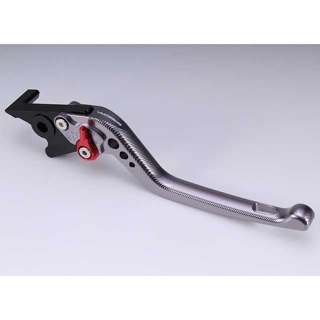SPEEDRA アジャストブレーキレバー 3Dロング（レバー本体カラー：チタン） MT-07 Y-AMT アジャスターカラー レッド LVEG092TM-RD