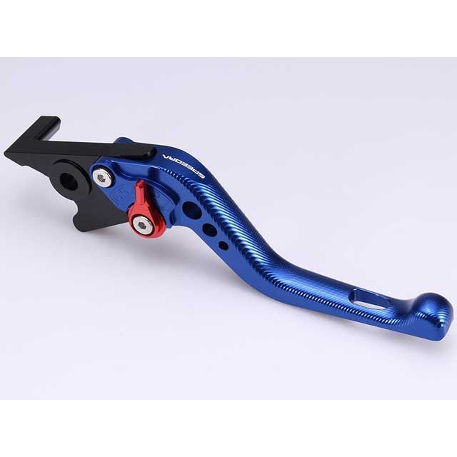 SPEEDRA アジャストブレーキレバー 3Dショート（レバー本体カラー：ブルー） MT-07 Y-AMT アジャスターカラー シルバー LVFG092BE-SR