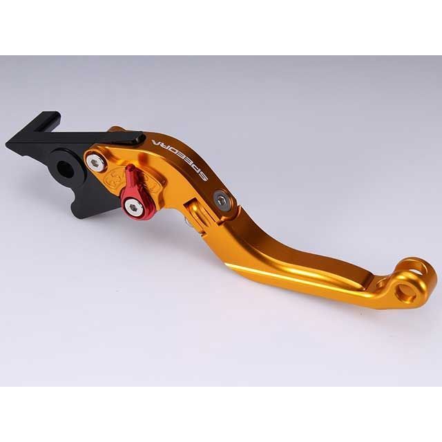 SPEEDRA アジャストブレーキレバー 可倒延長式（レバー本体カラー：ゴールド） MT-07 Y-AMT アジャスターカラー ブルー エクステンションカラー シルバー LVGG092GD-BESR