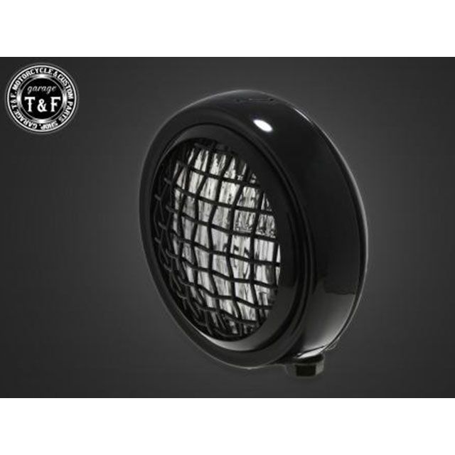 ガレージT&F ビラーゴ250（S） 4.5インチグリルヘッドライト＋ステーSET（タイプA） ビラーゴ250/S タイプ ブラック/クリアー ・4024039