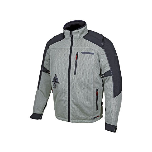 ヒットエアー HDS-MS フーデッドエアバッグメッシュジャケット/ジャケット単体・エアバックパーツ無（ライトグレー） サイズ XL(2)