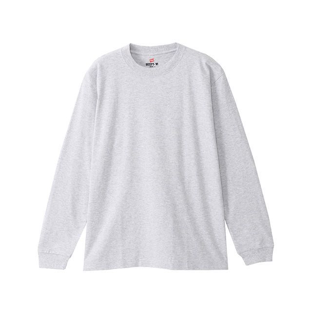 チャンピオン H5186-2 L/S T-SHIRT 2P（ヘザーグレー） サイズ XL H5186-2(4)