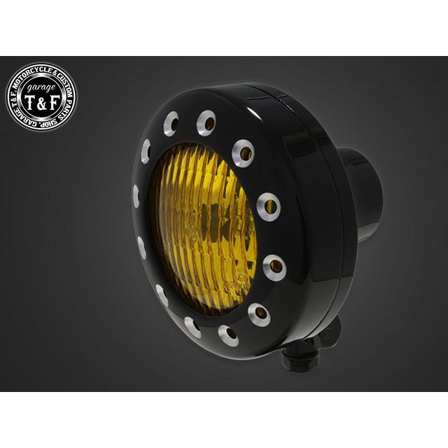 ガレージT&F 250TR　4.5インチドリルドヘッドライト＋ステーSET（タイプE） 250TR タイプ ブラック・イ..