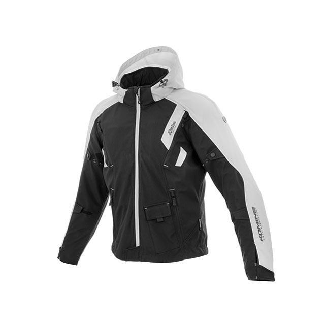 コミネ 2025-2026秋冬モデル JK-637 エニグマG2ソフトシェルジャケット ソリアーノII（ライトグレー/ブラック） サイズ 3XL ・07-637(2)