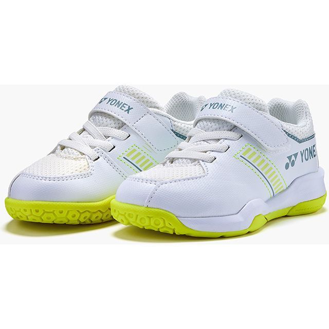 ヨネックス SHBSF1K パワークッションストライダーフローキッズ（ホワイト/ライム） サイズ 16.0cm SHBSF1K