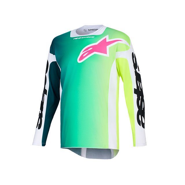 アルパインスターズ レーサー ジャージ ポータル（グリーン/ホワイト/ブラック） サイズ M D8591