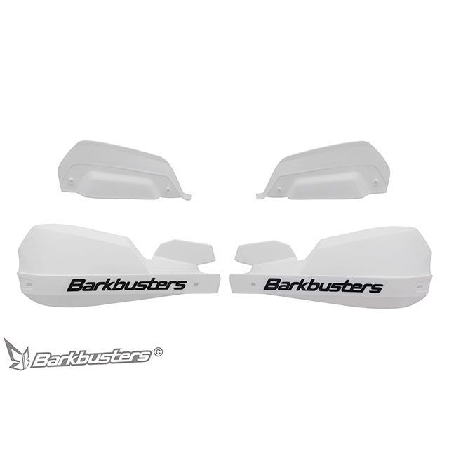 バークバスターズ VPS プラスチックガード 左右セット（ホワイトonホワイト） 汎用 VPS-203-01-WW