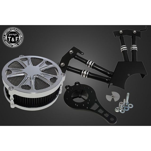 ガレージT&F ドラッグスター250 ラグジュアリースター＆プッシュロッドカバー SET（メッキ/コントラス..