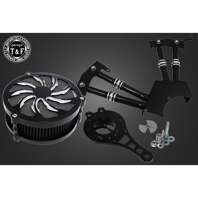 ガレージT&F ドラッグスター250 ラグジュアリータイフーン＆プッシュロッドカバー SET（コントラスト/..