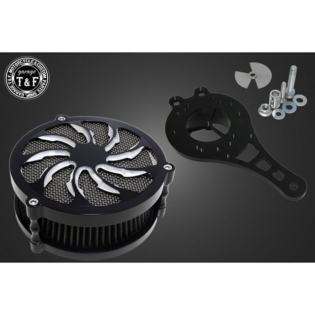 ガレージT&F ドラッグスター250 ラグジュアリーエアクリーナーKITタイフーン（コントラスト） ドラッグ..