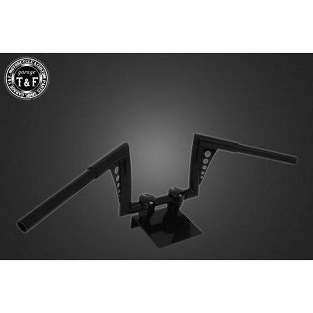 ガレージT&F 極太バットマンハンドル 8インチ 22.2mm（ブラック） 汎用 ・708265