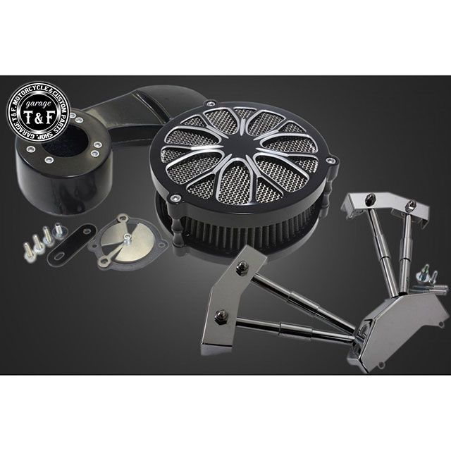 ガレージT&F スティード400 ラグジュアリーフラワー＆プッシュロッドカバーSET（コントラスト） スティ..