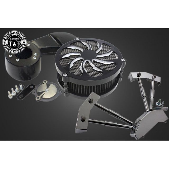 ガレージT&F スティード400 ラグジュアリータイフーン＆プッシュロッドカバーSET（コントラスト） ステ..