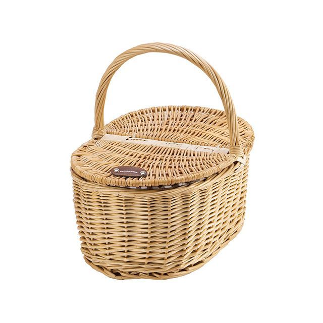 キャプテンスタッグ ピクニックバスケット蓋付（オーバル）Large UT-1026