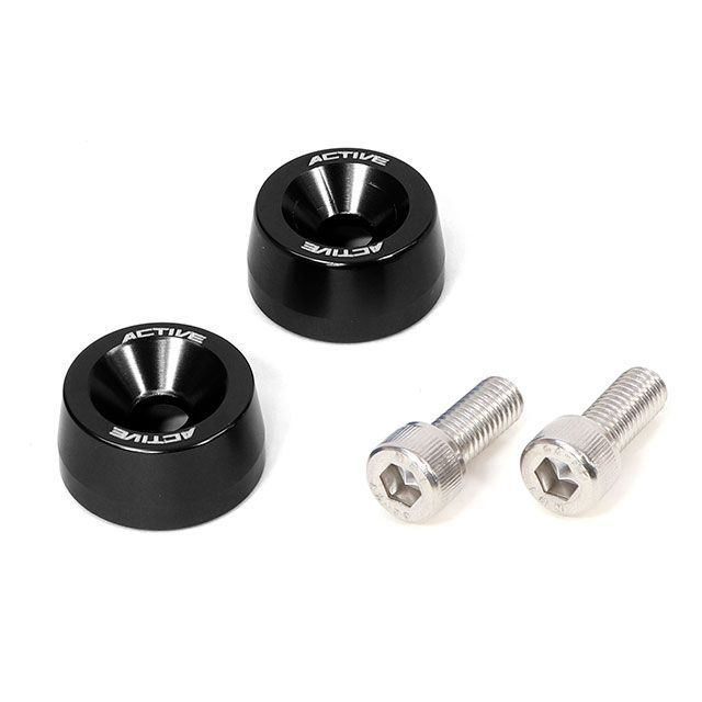 アクティブ KAWASAKI用 M8 カラー付 アルミバーエンド φ30-L15（ブラック） KAWASAKI用 M8 60800020K