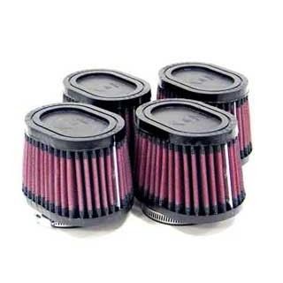 ケイ＆エヌ カスタムフィルター オーバルテーパー 55φ（76×102×70mm） ラバーモールド×4ヶセット 汎用 RU-0984