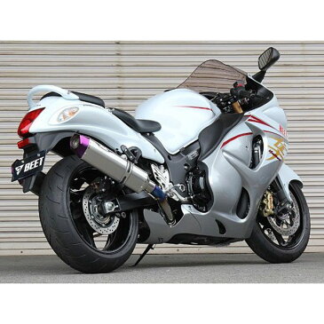 【雑誌付き】BEET 隼 ハヤブサ マフラー本体 NASSERT Evolution Type II T2 スリップオンマフラー サイレンサー:クリア・ピンクパープルエンド ビートジャパン