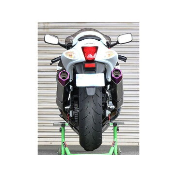 【雑誌付き】BEET 隼 ハヤブサ マフラー本体 NASSERT Evolution Type II T2 スリップオンマフラー サイレンサー:クリア・ピンクパープルエンド ビートジャパン