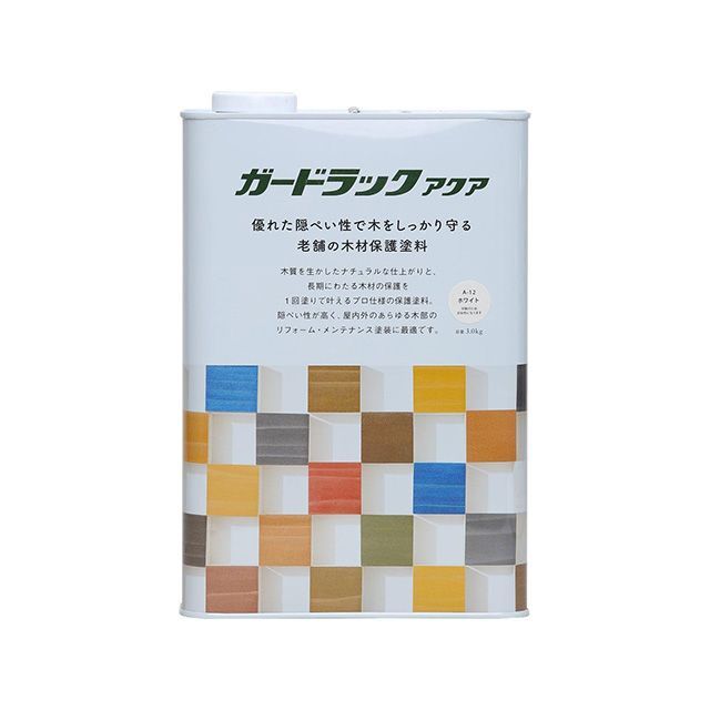 和信ペイント ＃800408 ガードラックアクア 3.0kg（ホワイト） ＃800408